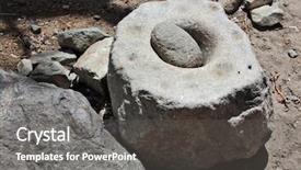  Presentation with mortar and pestle - Cool new presentation theme with ancient stone mortar with pestle backdrop and a dark gray colored foreground