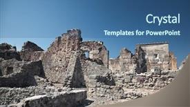  Presentation with zoroastrian ruins of ancient palace - Slide set featuring ancient stone ruins pompeii italy background and a  colored foreground