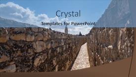  Presentation with jerusalem - Slide set consisting of ancient-stone-walls-in-old background and a light blue colored foreground