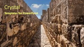  Presentation with jerusalem - PPT layouts with ancient-stone-walls-in-old background and a tawny brown colored foreground