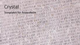  Presentation with vedic ancient buddhist text - Beautiful presentation theme featuring ancient stone with latin text backdrop and a light gray colored foreground
