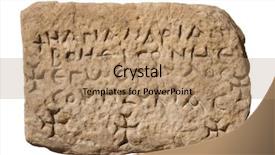  Presentation with stones - Slide deck with ancient stones with inscriptions isolated background and a coral colored foreground