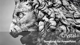  Presentation with ancient greek - Presentation theme featuring ancient style sculpture background and a dark gray colored foreground