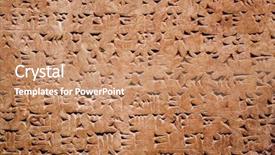  Presentation with ancient civilization - Slides with ancient sumerian or assyrian civilization background and a coral colored foreground