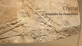  Presentation with ancient - Cool new presentation with ancient-sumerian-stone-carving backdrop and a coral colored foreground