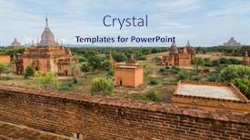  Presentation with myanmar bagan - Theme having ancient-temple-in-bagan-myanmar background and a sky blue colored foreground