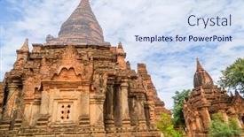  Presentation with southwest - Colorful slide deck enhanced with ancient-temple-in-bagan-myanmar backdrop and a sky blue colored foreground