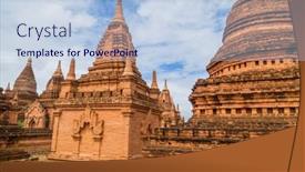  Presentation with myanmar bagan - Presentation enhanced with ancient-temple-in-bagan-myanmar background and a lemonade colored foreground