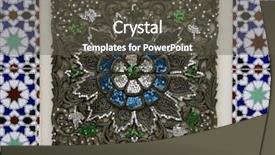  Presentation with tile - Slides with ancient tile pattern on ceramic background and a dark gray colored foreground