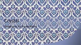  Presentation with ceramic - Audience pleasing PPT theme consisting of ancient tile pattern on ceramic backdrop and a light blue colored foreground