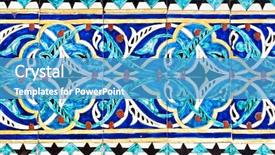  Presentation with ceramic - Beautiful presentation theme featuring blue mosque in istanbul turkey backdrop and a light blue colored foreground