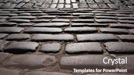  Presentation with paving - Audience pleasing PPT theme consisting of ancient traditional stone sett paving backdrop and a gray colored foreground