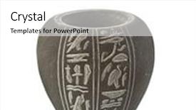 Presentation with ancient egypt - Presentation enhanced with egyptian traditional culture souvenirs - ancient vase from egypt isolated background and a white colored foreground