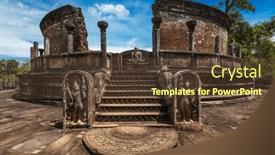  Presentation with sri lanka - Theme featuring ancient-vatadage-buddhist-stupa and a tawny brown colored foreground