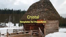  Presentation with romania - PPT layouts consisting of ancient village house in the occidental carpathians romania background and a tawny brown colored foreground