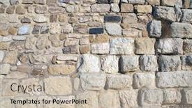  Presentation with color blocks - Cool new theme with ancient-wall-of-stone-blocks backdrop and a soft green colored foreground