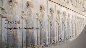  Presentation with ancient iran - PPT theme featuring persepolis iran unesco world heritage background and a light gray colored foreground