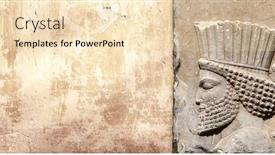  Presentation with unesco - Beautiful presentation theme featuring ancient-wall-with-bas-relief backdrop and a lemonade colored foreground