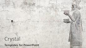  Presentation with ancient persian - Colorful PPT layouts enhanced with ancient-wall-with-bas-relief backdrop and a light gray colored foreground