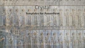  Presentation with ancient iran - Slide deck featuring ancient-wall-with-bas-relief background and a light gray colored foreground