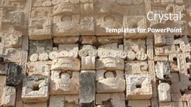  Presentation with mayan - Audience pleasing presentation consisting of ancient-wall-with-carved-ornament backdrop and a coral colored foreground