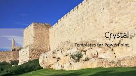  Presentation with tower - Amazing PPT theme having ancient walls of the eternal backdrop and a lemonade colored foreground