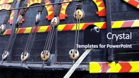  Presentation with warship - Colorful PPT theme enhanced with ancient warship the golden hind backdrop and a  colored foreground