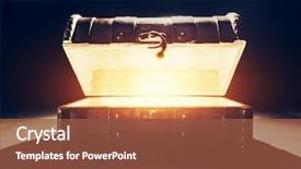  Presentation with ancient - Colorful slides enhanced with ancient wooden box with glowing backdrop and a tawny brown colored foreground