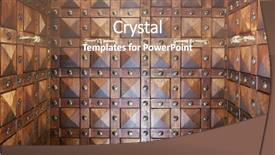  Presentation with wood carving - Amazing slides having ancient wooden door backdrop and a  colored foreground