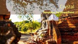  Presentation with buddha - Cool new presentation with ancient-yadana-hsemee-pagoda backdrop and a tawny brown colored foreground