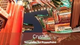  Presentation with china - PPT layouts enhanced with ancitent-pavilion-in-nan-chang background and a tawny brown colored foreground