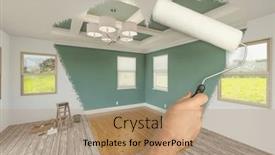  Presentation with reveal - Presentation design featuring and-after-of-man-using background and a coral colored foreground