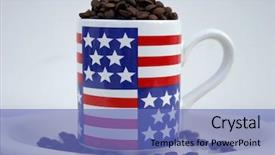  Presentation with america flag - Cool new slide set with and around an america backdrop and a teal colored foreground