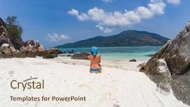  Presentation with solo travel - Slide set featuring andaman sea koh lipe - solo background and a  colored foreground