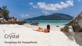  Presentation with solo travel - Cool new slides with andaman sea koh lipe - solo backdrop and a  colored foreground