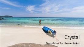  Presentation with solo travel - Slide set consisting of andaman sea koh lipe - solo background and a  colored foreground