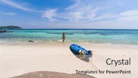  Presentation with solo travel - Slide set consisting of andaman sea koh lipe - solo background and a  colored foreground