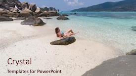  Presentation with solo travel - Slide deck consisting of andaman sea koh lipe - solo background and a lemonade colored foreground