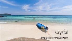  Presentation with solo travel - Presentation theme with andaman sea koh lipe - solo background and a  colored foreground