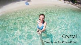  Presentation with solo travel - Audience pleasing PPT layouts consisting of andaman sea koh lipe - solo backdrop and a mint green colored foreground