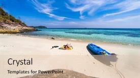  Presentation with solo travel - Audience pleasing slide deck consisting of andaman sea koh lipe - solo backdrop and a lemonade colored foreground