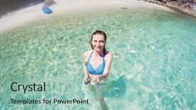  Presentation with solo travel - Colorful PPT theme enhanced with andaman sea koh lipe - solo backdrop and a mint green colored foreground