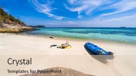  Presentation with solo travel - PPT theme featuring andaman sea koh lipe - solo background and a lemonade colored foreground