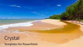  Presentation with sea - Presentation theme with andaman sea on koh kho background and a coral colored foreground