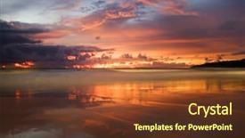  Presentation with sunset coast of the sea - Presentation consisting of andaman sea phuket island kingdom background and a  colored foreground