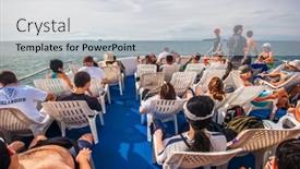  Presentation with sailing ship - Presentation having andaman-sea-thailand-july-22 background and a  colored foreground