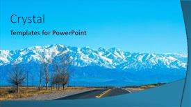  Presentation with chile - Presentation theme featuring andean-mountain-range-in-mendoza background and a light gray colored foreground