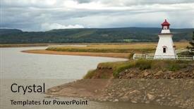  Presentation with canada - Presentation design enhanced with anderson hollow lighthouse background and a coral colored foreground