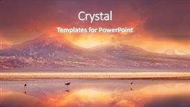  Presentation with chile - Colorful presentation design enhanced with andes mountains and atacama desert backdrop and a coral colored foreground