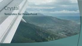  Presentation with ecuador - Presentation design with andes-quito-city-ecuador-aerial background and a lemonade colored foreground